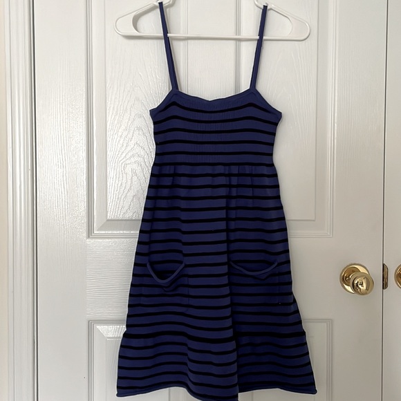 Urban Outfitters Kimchi Blue Blue and Black Striped Dress - Picture 1 of 4